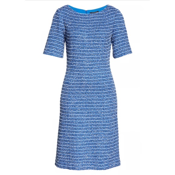 ST. JOHN COLLECTION Butterfly Ribbon Tweed Knit A-Line Dress - Picture 3 of 14